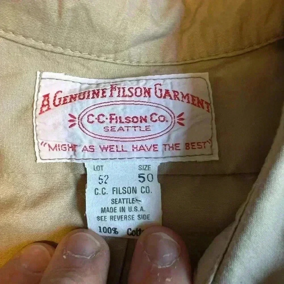 Vintage Men’s  CC Filson Co Size 50 Button Up Shirt - Picture 3 of 7